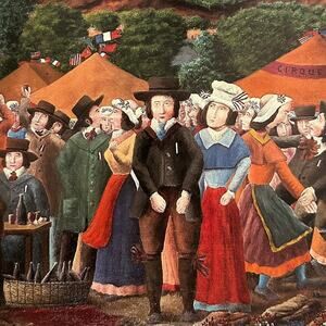 Liberation Party, Andre Bauchant, Naive Art, WW2, Book Page, ~ 250727-WH 190 A